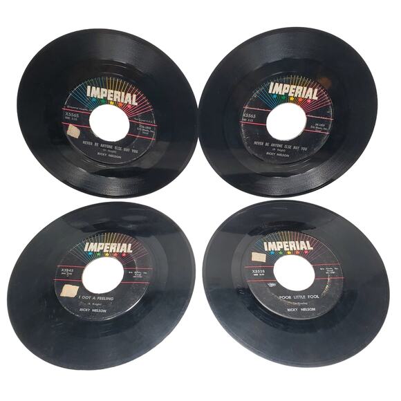 Lot of 4 Ricky Nelson Vintage 45 rpm Imperial Vinyl Records Poor Little Fool - Picture 4 of 7